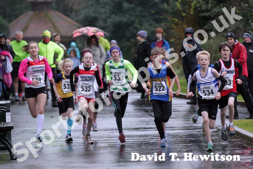 Start of the Year 7 and 8 Saltwell Road Race.